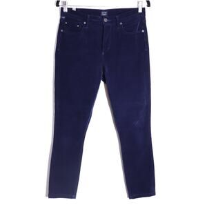 CITIZENS OF HUMANITY Rocket Velour Skinny Pants Dark Blue High Rise Women's 27